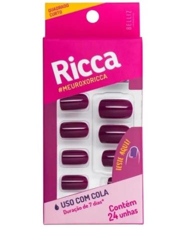 RICCA UNHAS POSTIçAS ROXO AMETISTA