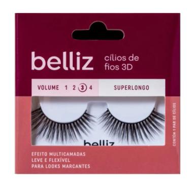 BELLIZ CíLIOS POSTIçOS 3D VOLUME 3 SUPERLONGO 203