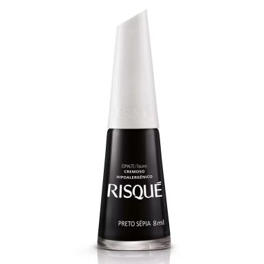 RISQUE ESMALTE CREMOSO COR: PRETO SEPIA