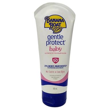 LOçãO PROTETORA SOLAR UVA/UVB GENTLE PROTECT BABY FPS 50+ BANANA BOAT 180ML