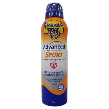 PROTETOR SOLAR SPRAY UVA/UVB ADVANCED PROTECTION SPORT FPS 50 BANANA BOAT 170G
