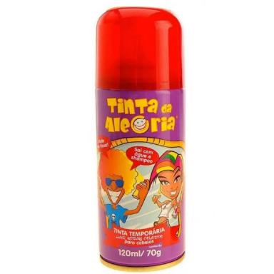 TINTA TEMPORARIA SPRAY PARA CABELOS VERMELHO TINTA DA ALEGRIA 120ML/70G