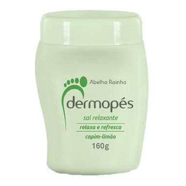 SAL RELAXANTE EFERVESCENTE PARA OS PéS CAPIM LIMãO RELAXA E REFRESCA DERMOPéS ABELHA RAINHA 160G