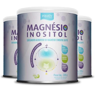 KIT3MAGNéSIOINOSITOLEQUALIVSABORLIMãO330G