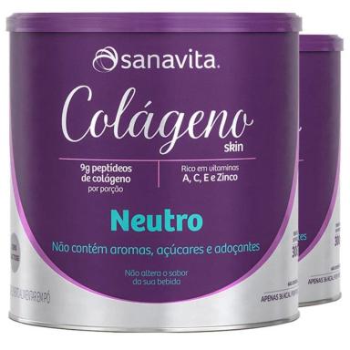 KIT 2 COLáGENO SANAVITA - 300G - NEUTRO