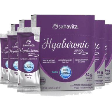 KIT5HYALURONICáCIDOHIALURôNICOCOMCOLáGENOVERISOLDASANAVITA30SACHêS