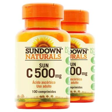 KIT 2 VITAMINA C 500MG SUNDOWN 100 TABLETS