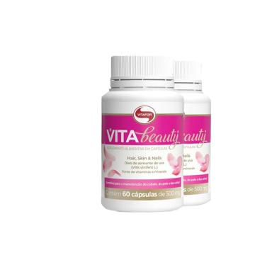 KIT 2 VITA BEAUTY HAIR &amp;amp;amp; NAILS VITAFOR 60 CáPSULAS