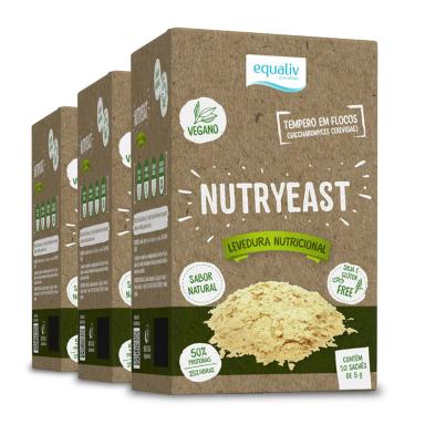 KIT 3 NUTRYEAST LEVEDURA NUTRICIONAL EQUALIV 10 SACHES