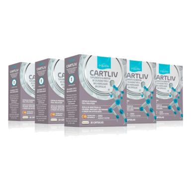 KIT5CARTILIVCOLAGENOTIPO2EQUALIV30CáPSULAS