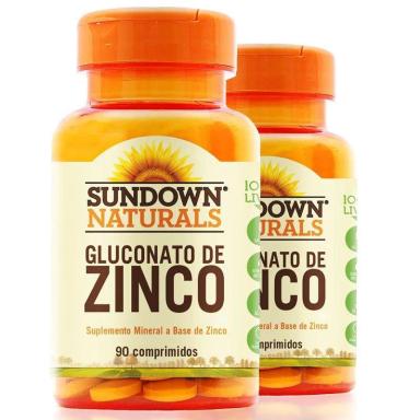 KIT 2 ZINCO 7MG SUNDOWN 90 COMPRIMIDOS