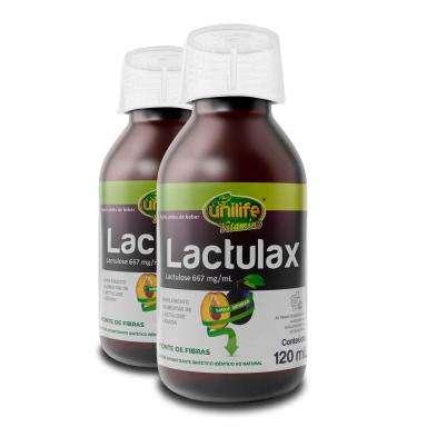 KIT 2 LACTULAX UNILIFE SABOR AMEIXA 120ML