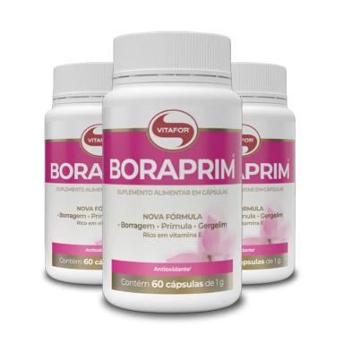 KIT 3 BORAPRIM VITAFOR 60 CáPSULAS