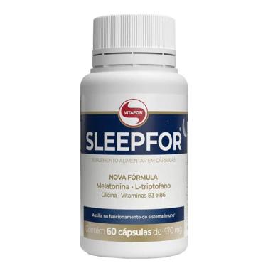 Suplemento Alimentar SLEEPFOR TRIPTOFANO, B3, B6 + GLICINA VITAFOR 60 CÁPSULAS