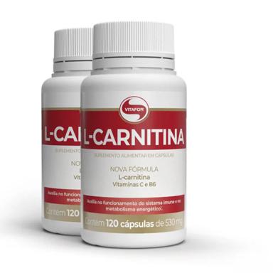 KIT 2 L-CARNITINA + B6 VITAFOR 120 CáPSULAS