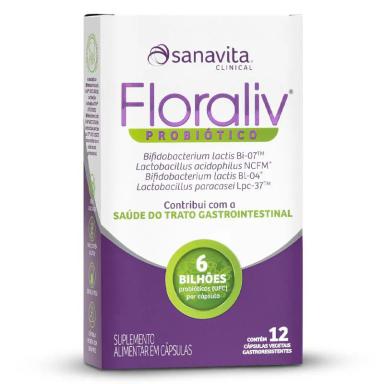 FLORALIV PROBIóTICO SANAVITA 12 CáPSULAS VEGETAIS