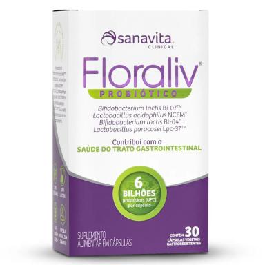 FLORALIV PROBIóTICO SANAVITA 30 CáPSULAS VEGETAIS