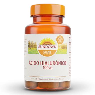 ÁCIDO HIALURôNICO SUNDOWN 100 MG 30 CáPSULAS