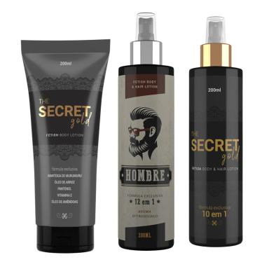 KIT CORPORAL ELIXIR DA SEDUçãO, THE SECRET GOLD E HOMBRE