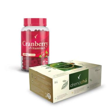 1 CRANBERRY + VITAMINA C 60 CAPS + 1 DRENACHá 90 SACHêS