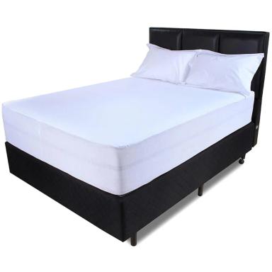 LENçOL IMPERMEáVEL 2 EM 1 PROTETOR COLCHãO KING 193X203X36CM MACIO ANTIALéRGICO COM ELáSTICO BF COLCHõES BRANCO