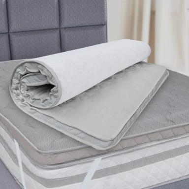 PILLOW TOP KING DE ESPUMA FIRME D45 ALTA DURABILIDADE BF COLCHõES CINZA