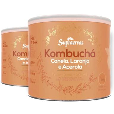 KIT 2 - KOMBUCHá - CANELA, LARANJA E ACEROLA - 200G - SUPRA ERVAS