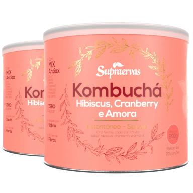 KIT 2 - KOMBUCHá - HIBISCUS, CRANBERRY E AMORA - 200G - SUPRA ERVAS