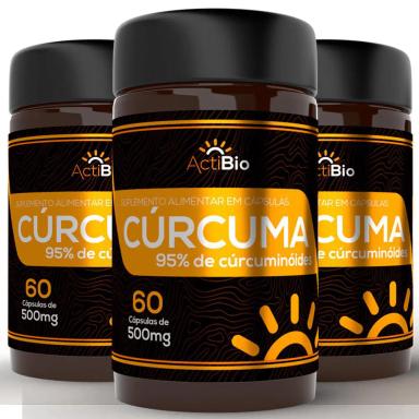 KIT COM 3 - CúRCUMA - 60 CAPS - POTE - ACTIBIO
