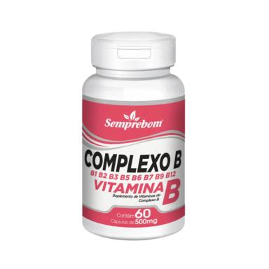 COMPLEXO B VITAMINA B – SEMPREBOM – 60 CAP. DE 500 MG.