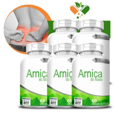 KIT COM 5 POTES ARNICA 500MG 60 CáPSULAS