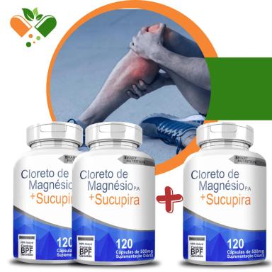 COMPRE 2 LEVE 3 CLORETO DE MAGNéSIO P.A COMPOSTO 500MG 120 CáPSULAS