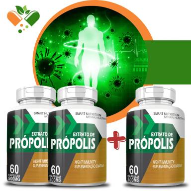 COMPRE 2 LEVE 3 EXTRATO DE PRóPOLIS 500MG 60 CáPSULAS