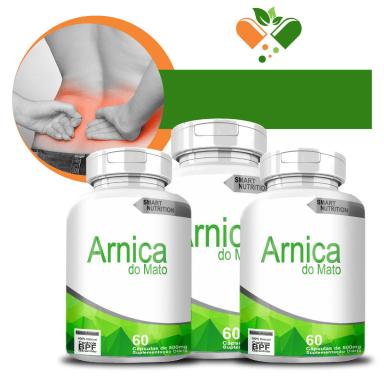 KIT COM 3 POTES ARNICA 500MG 60 CáPSULAS