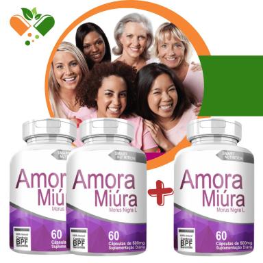 COMPRE 2 LEVE 3 AMORA MIURA 500MG 60 CáPSULAS