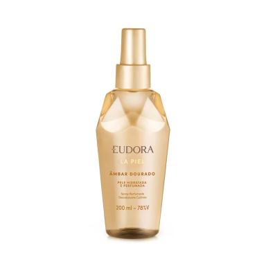 SPRAY PERFUMADO DESODORANTE COLôNIA LA PIEL ÂMBAR DOURADO 200ML