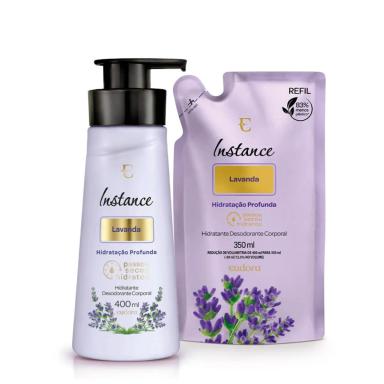 EUDORA KIT INSTANCE LAVANDA: HIDRATANTE DESODORANTE CORPORAL 400ML + REFIL 350ML