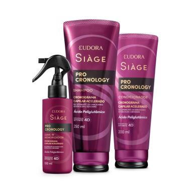 COMBO SIàGE PRO CRONOLOGY: SHAMPOO 250ML + CONDICIONADOR 200ML + LEAVE IN MEMORIZADOR 100ML