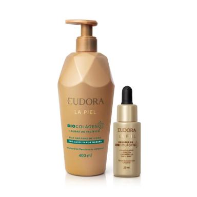 EUDORA KIT LA PIEL: SéRUM CORPORAL BOOSTER DE BIOCOLáGENO 25ML + HIDRATANTE CORPORAL 400ML