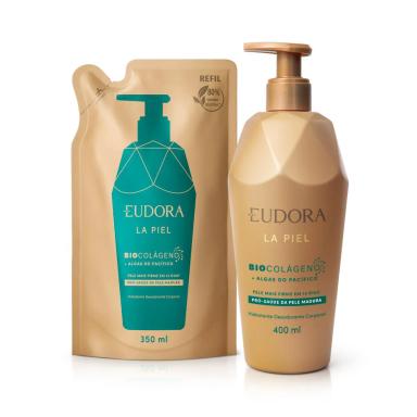 EUDORA KIT LA PIEL ALGAS DO PACíFICO: HIDRATANTE CORPORAL 400ML + REFIL 350ML
