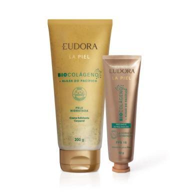 EUDORA KIT LA PIEL ALGAS DO PACíFICO: ESFOLIANTE CORPORAL 200G + HIDRATANTE PARA MãOS 50G