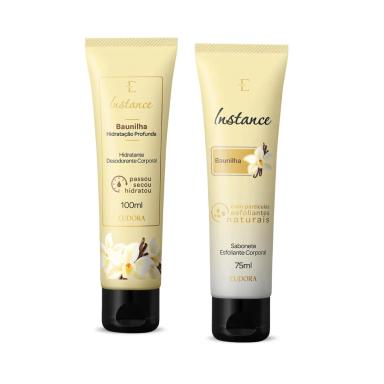 EUDORA KIT INSTANCE BAUNILHA: SABONETE ESFOLIANTE CORPORAL 75ML + HIDRATANTE DESODORANTE CORPORAL 100ML