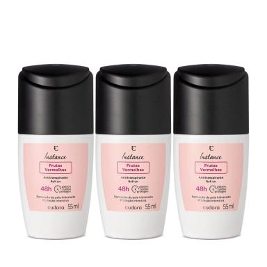 COMBO ANTITRANSPIRANTE ROLL ON INSTANCE FRUTAS VERMELHAS 3X55ML