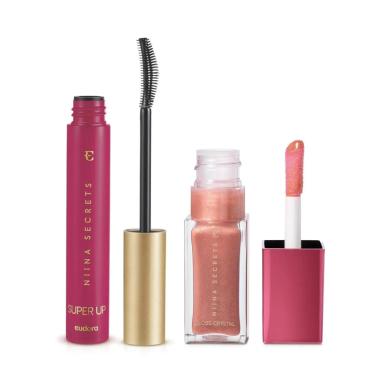 COMBO NIINA SECRETS: MáSCARA PARA CíLIOS 8G + GLOSS TOPáZIO 7ML - xpto