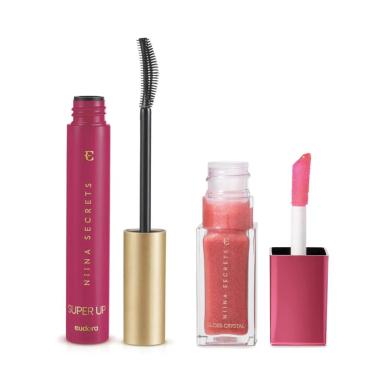 COMBO NIINA SECRETS: MáSCARA PARA CíLIOS 8G + GLOSS RUBI 7ML - xpto