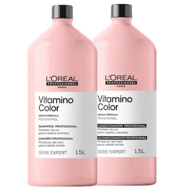 KIT L'ORéAL PROFESSIONNEL SERIE EXPERT VITAMINO COLOR RESVERATROL DUO 1,5L (2 PRODUTOS)