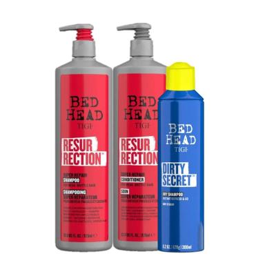 KIT TIGI BED HEAD RESURRECTION DIRTY SECRET SALON  (3 PRODUTOS)