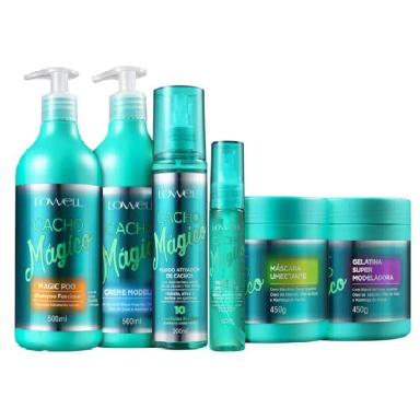 LOWELL CACHO MAGICO KIT SALON COMPLETO 6 PRODUTOS