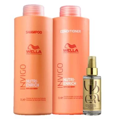 WELLA PROFESSIONALS INVIGO NUTRI ENRICH DUO SALON E OIL REFLECTIONS 100ML (3 PRODUTOS)