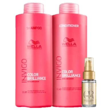 WELLA INVIGO COLOR BRILLIANCE DUO 1L E OIL REFLECTIONS 30ML (3 PRODUTOS)